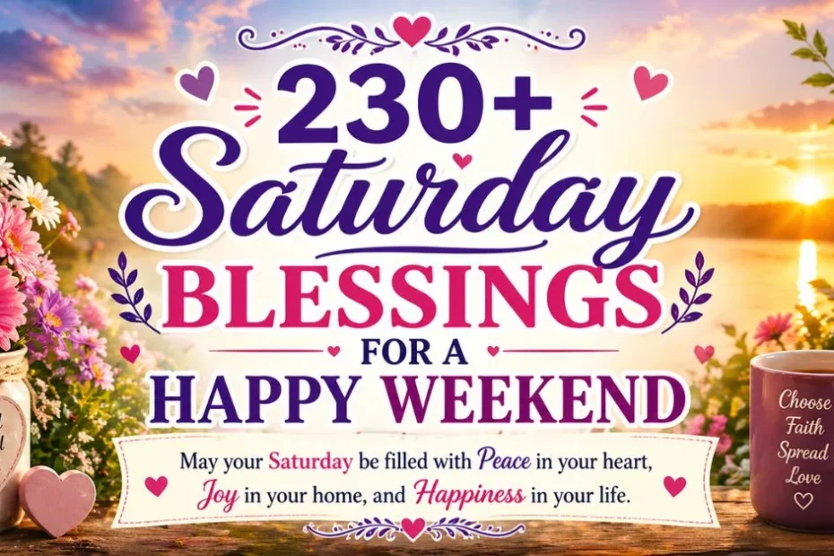230+ Saturday Blessings for a Happy Weekend