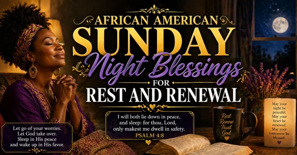 African American Sunday Night Blessings for Rest and Renewal