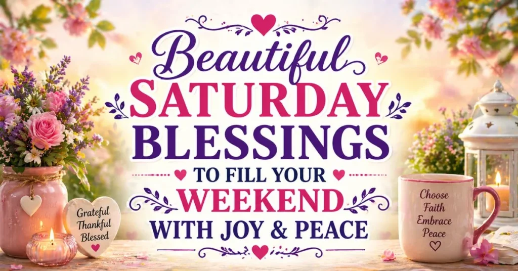 Beautiful Saturday Blessings to Fill Your Weekend with Joy & Peace