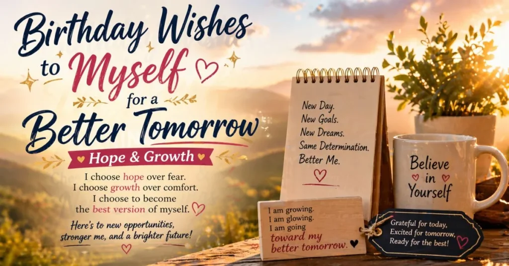 Birthday Wishes to Myself for a Better Tomorrow (Hope & Growth)
