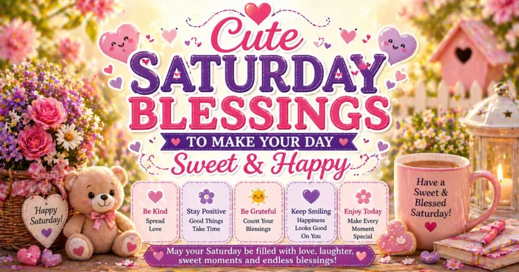 Cute Saturday Blessings to Make Your Day Sweet & Happy