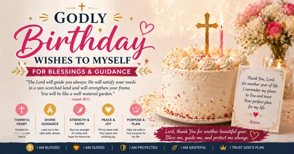 Godly Birthday Wishes to Myself for Blessings & Guidance