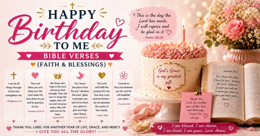 Happy Birthday to Me Bible Verses (Faith & Blessings)