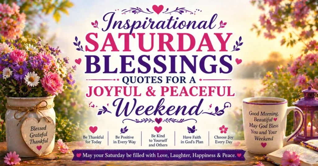 Inspirational Saturday Blessings Quotes for a Joyful & Peaceful Weekend