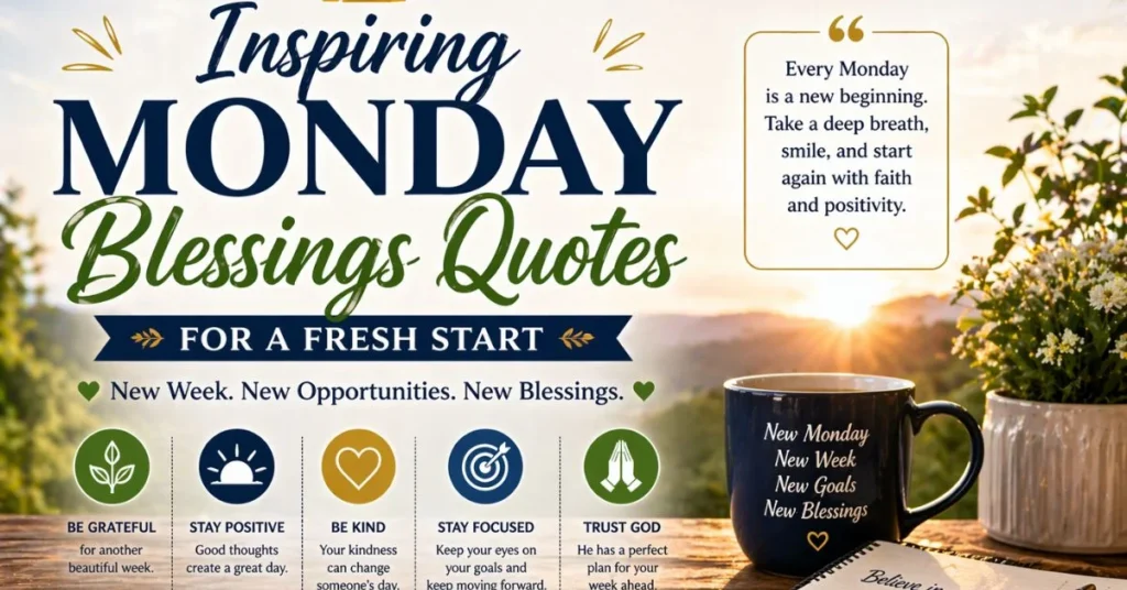 Inspiring Monday Blessings Quotes for a Fresh Start