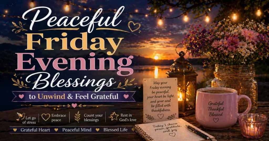 Peaceful Friday Evening Blessings to Unwind & Feel Grateful