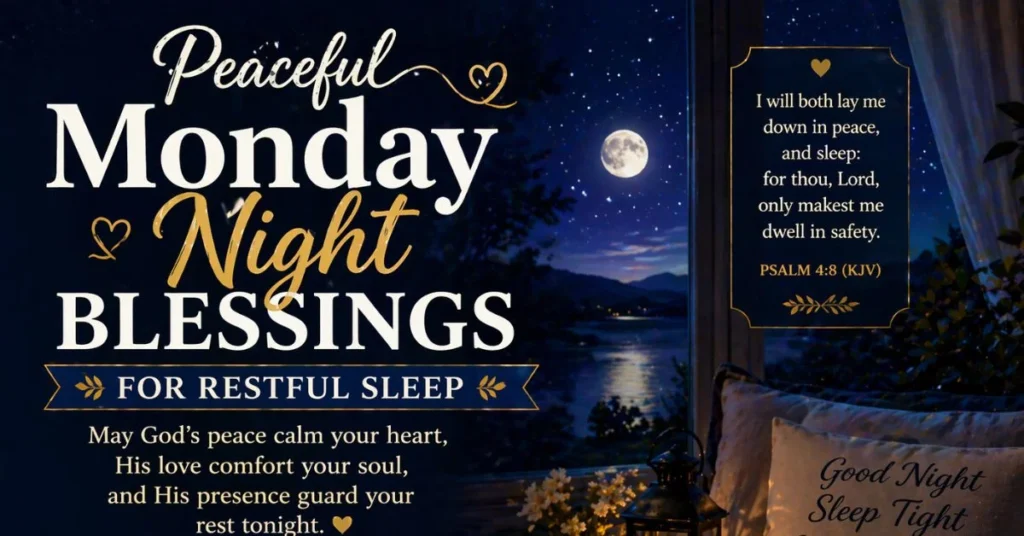 Peaceful Monday Night Blessings for Restful Sleep