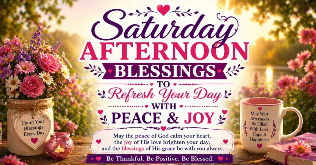 Saturday Afternoon Blessings to Refresh Your Day with Peace & Joy