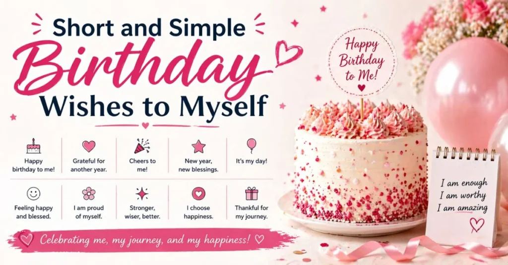 Short and Simple Birthday Wishes to Myself