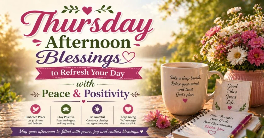 Thursday Afternoon Blessings to Refresh Your Day with Peace & Positivity