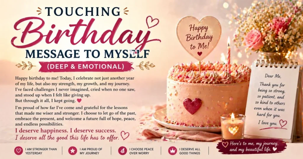 Touching Birthday Message to Myself (Deep & Emotional)