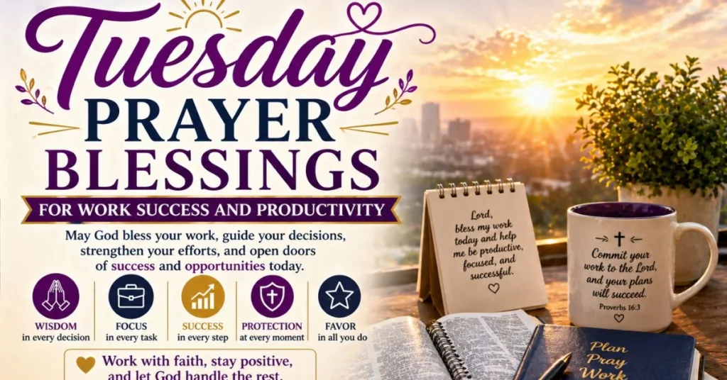 Tuesday Prayer Blessings for Work Success and Productivity