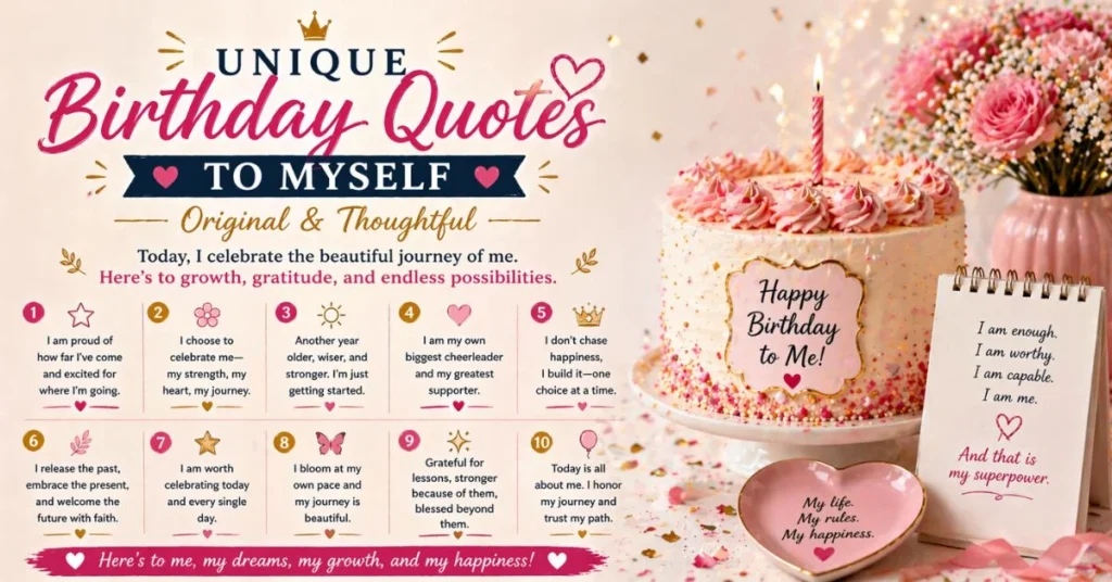 Unique Birthday Quotes to Myself (Original & Thoughtful)