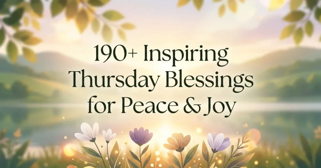 190+ Inspiring Thursday Blessings for Peace & Joy