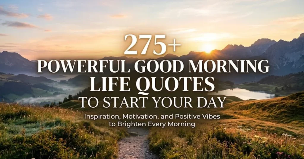 275+ Powerful Good Morning Life Quotes to Start Your Day 1 275+ Powerful Good Morning Life Quotes to Start Your Day