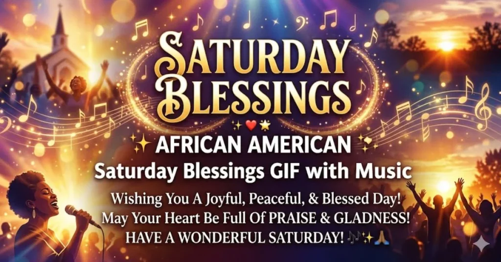 African American Saturday Blessings GIF with Music