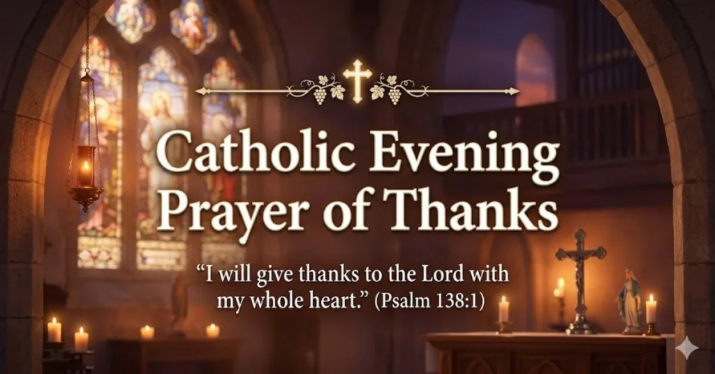 Catholic Evening Prayer of Thanks