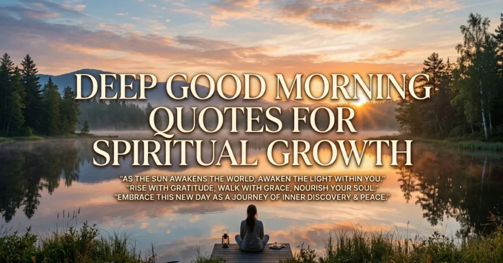 Deep Good Morning Quotes for Spiritual Growth