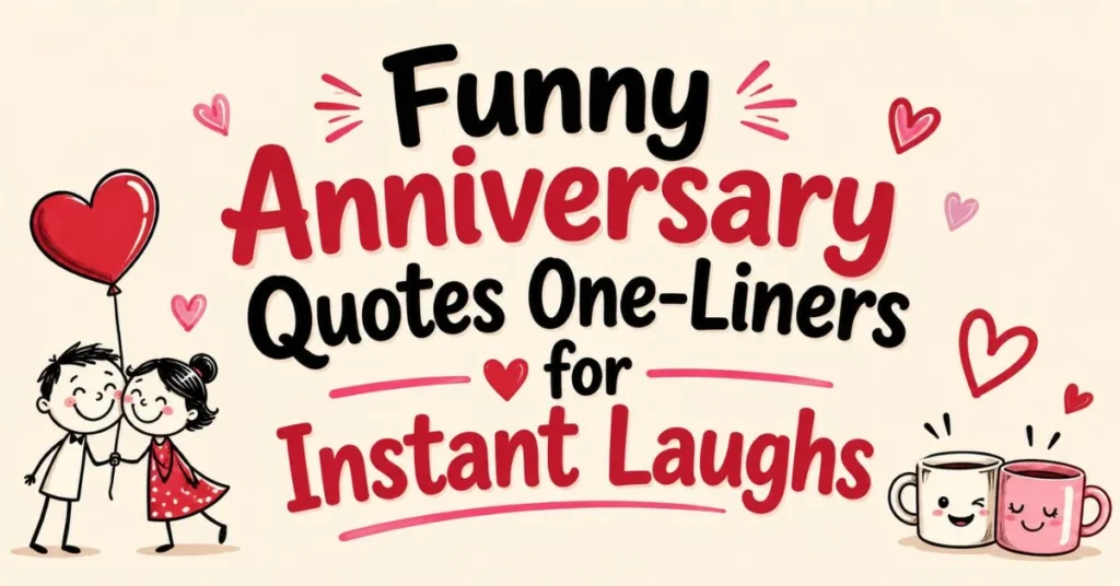 Funny Anniversary Quotes One-Liners for Instant Laughs