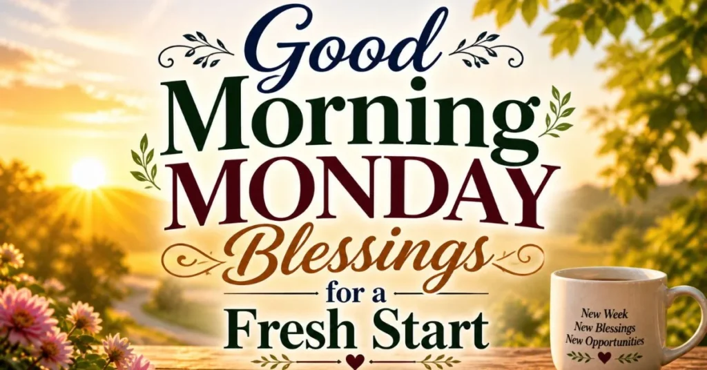 Good Morning Monday Blessings for a Fresh Start