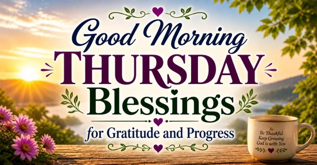 Good Morning Thursday Blessings for Gratitude and Progress