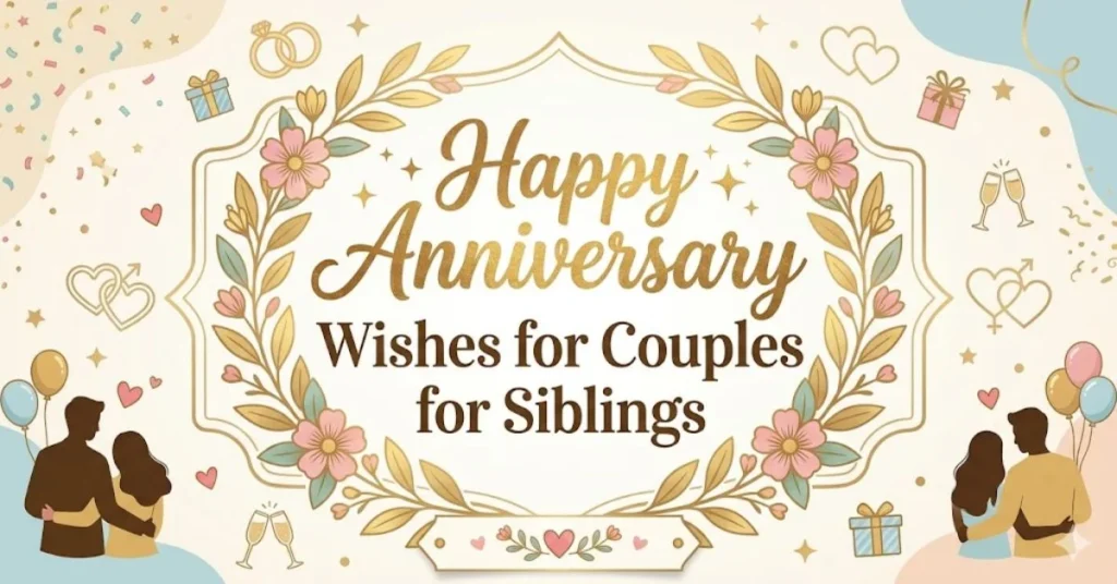 490+ Romantic Anniversary Wishes for Couples Sweet Message 3 Happy Anniversary Wishes for Couples for Siblings