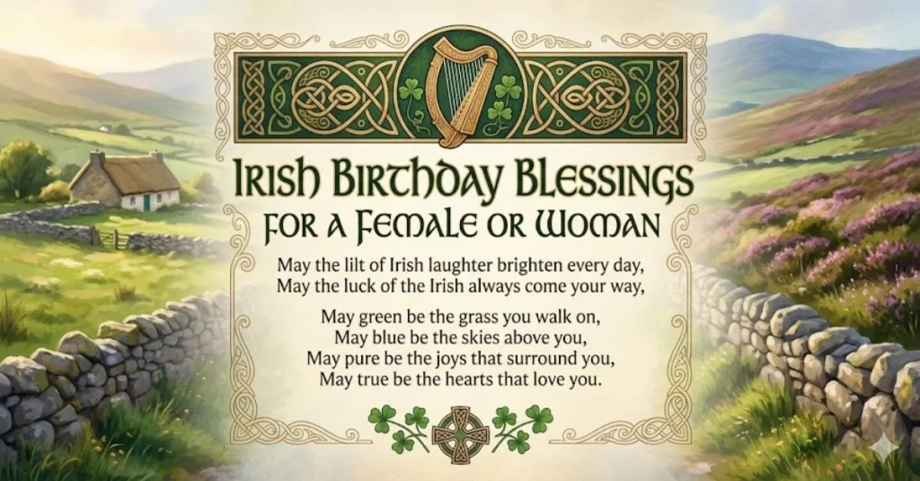 320+ Beautiful Irish Birthday Wishes and Blessings 3 Irish Birthday Blessings for a Female or Woman