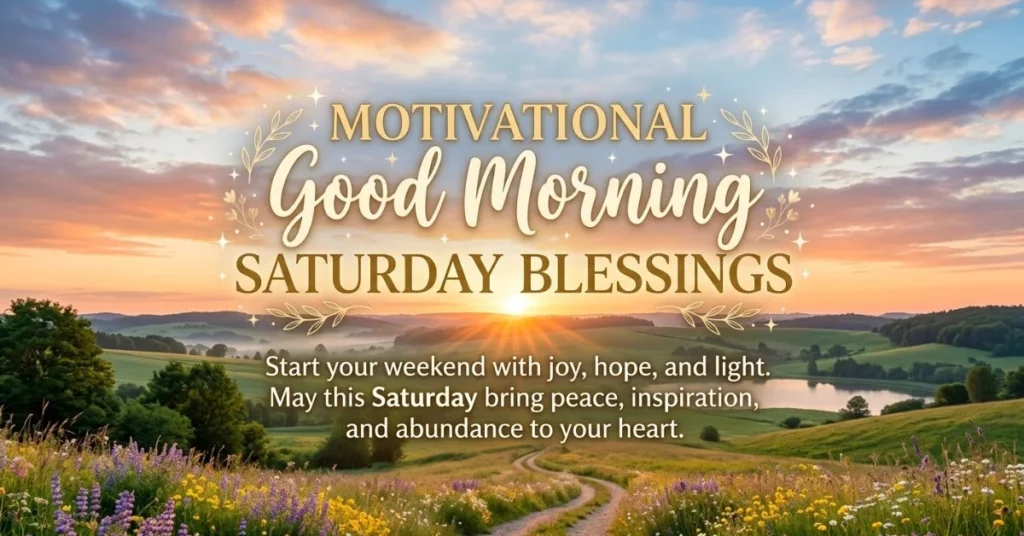 Motivational Good Morning Saturday Blessings