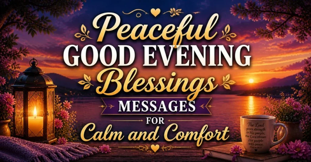 Peaceful Good Evening Blessings Messages for Calm and Comfort