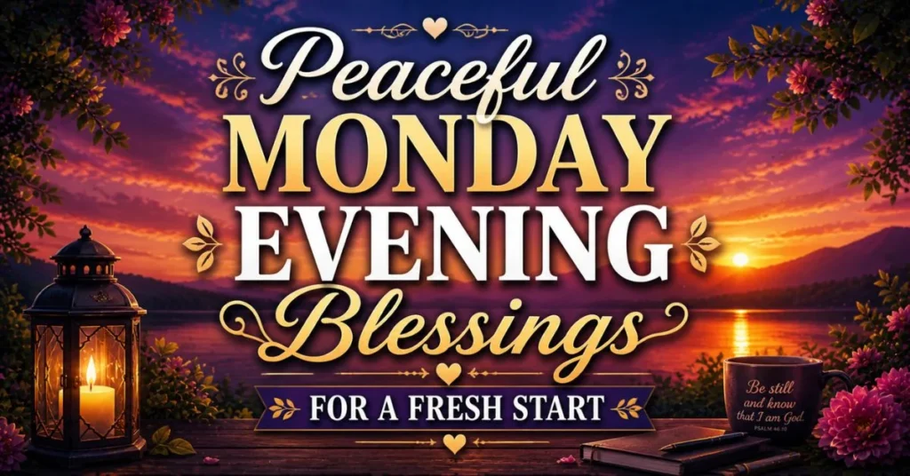 Peaceful Monday Evening Blessings for a Fresh Start