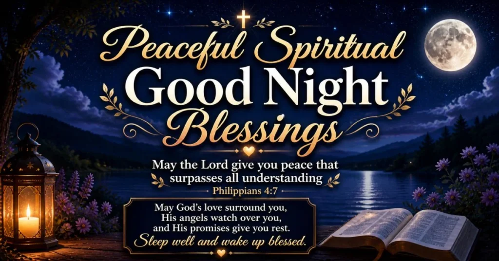 Peaceful Spiritual Good Night Blessings