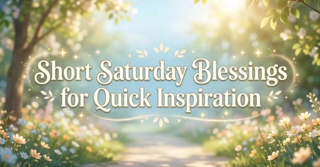 110+ Sweet Saturday Blessings for Love and Happiness 3 Short Saturday Blessings for Quick Inspiration