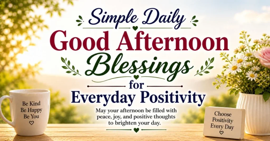 Simple Daily Good Afternoon Blessings for Everyday Positivity