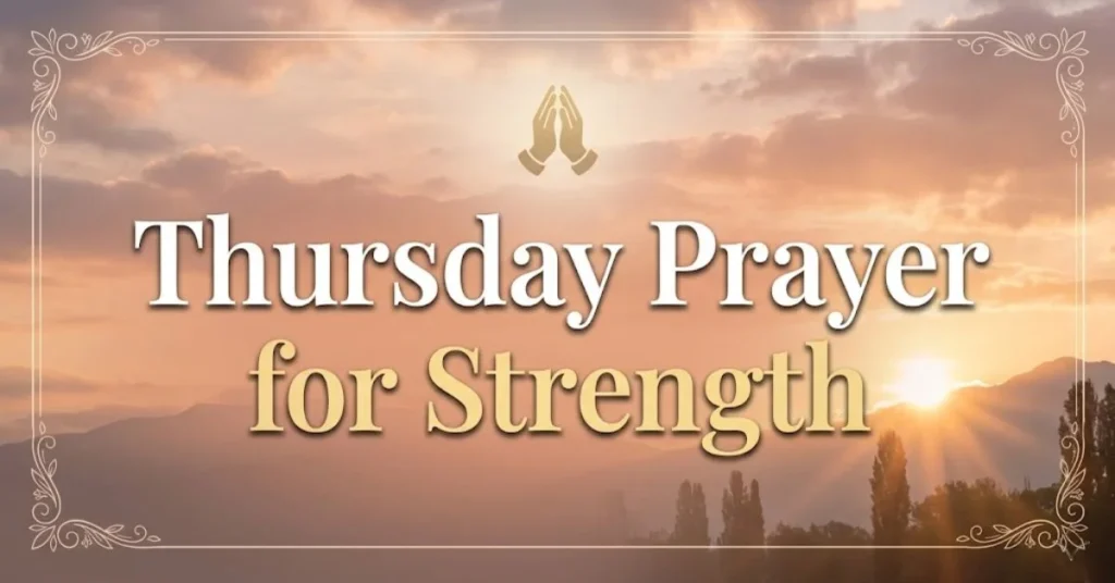 Thursday Prayer for Strength