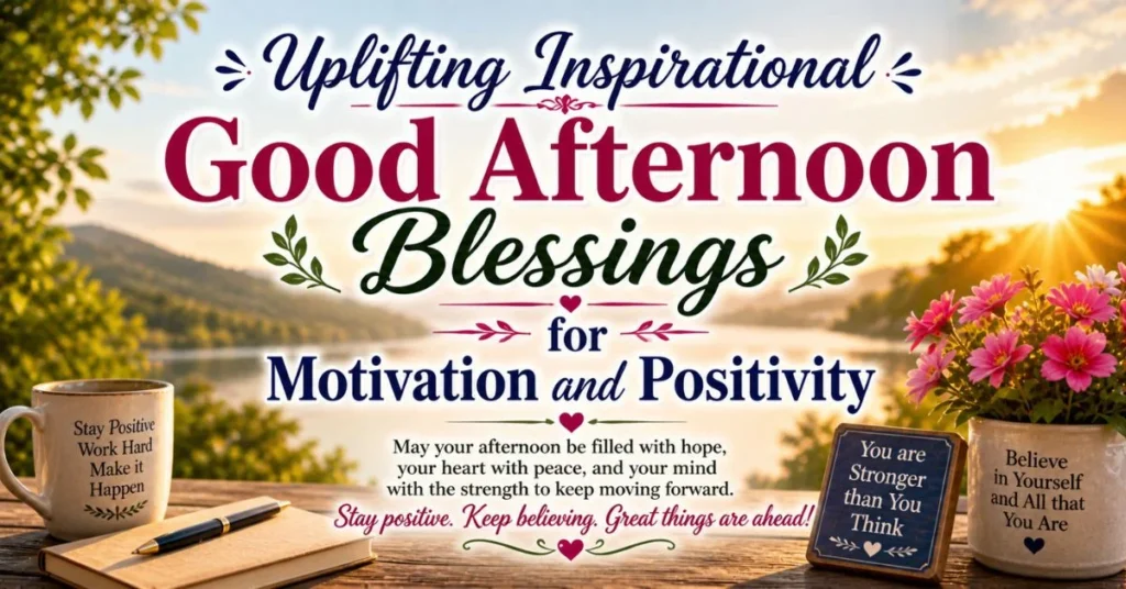 Uplifting Inspirational Good Afternoon Blessings for Motivation and Positivity