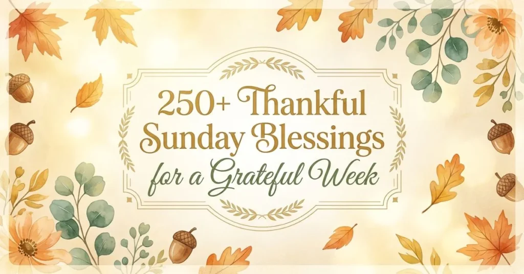 250+ Thankful Sunday Blessings for a Grateful Week