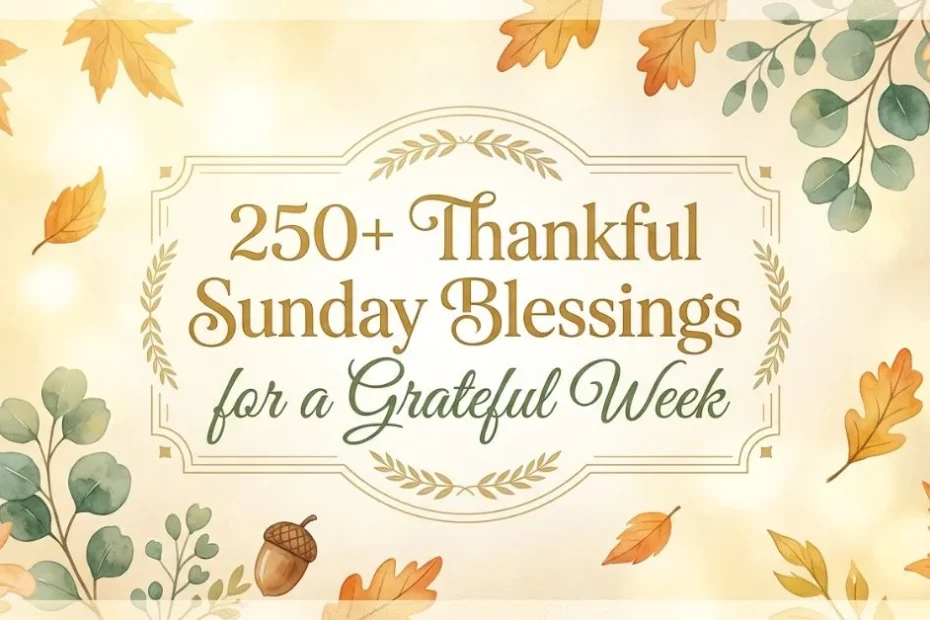 250+ Thankful Sunday Blessings for a Grateful Week 2 250+ Thankful Sunday Blessings for a Grateful Week