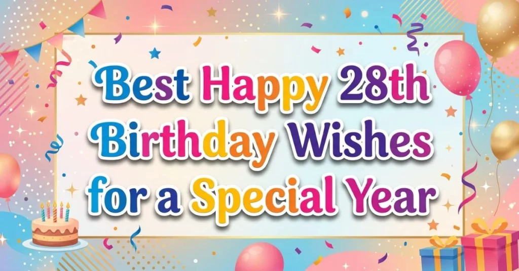 Best Happy 28th Birthday Wishes for a Special Year