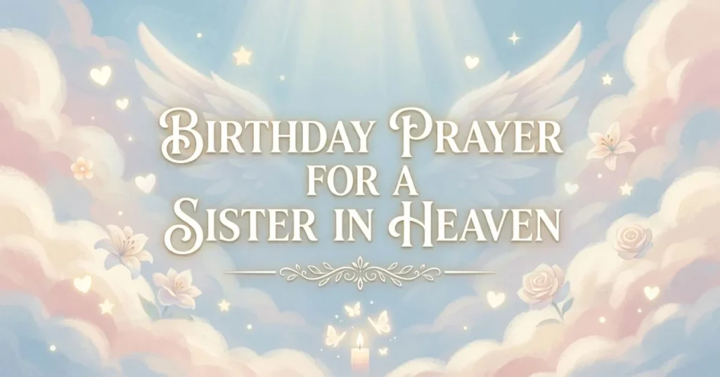 Birthday Prayer for a Sister in Heaven
