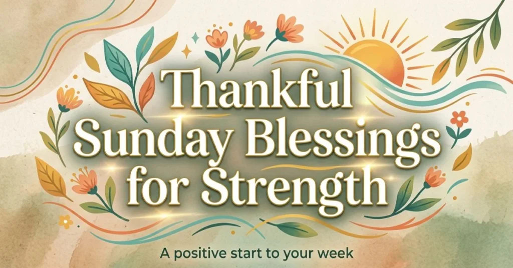 Encouraging Thankful Sunday Blessings for Strength