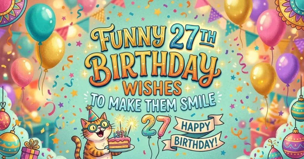 Funny 27th Birthday Wishes to Make Them Smile