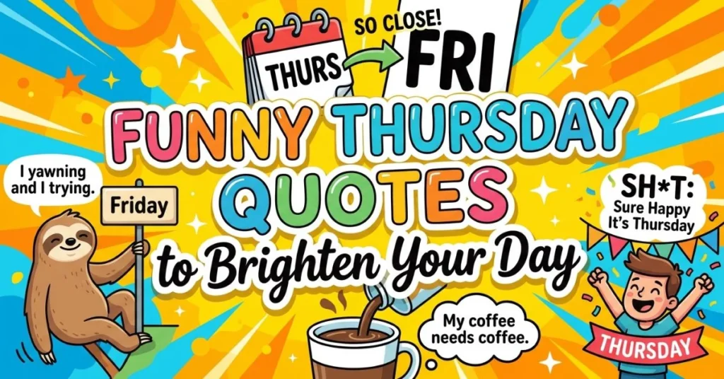 Happy Thursday Quotes: 100+ Powerful Sayings 2 Funny Thursday Quotes to Brighten Your Day