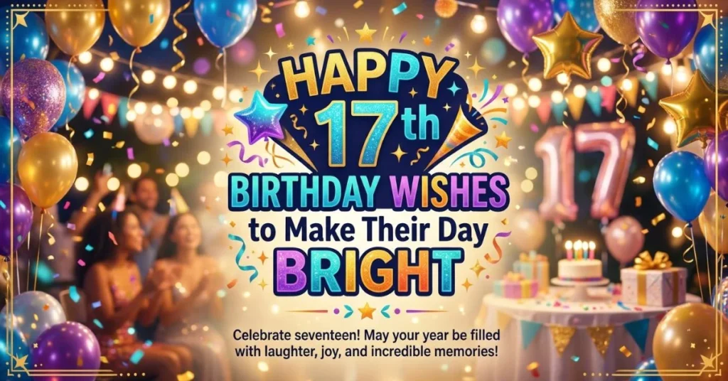 Happy 17th Birthday Wishes to Make Their Day Bright 