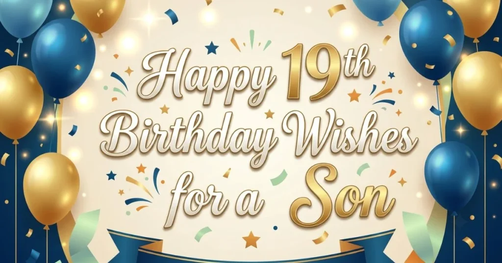 Happy 19th Birthday Wishes for a Son