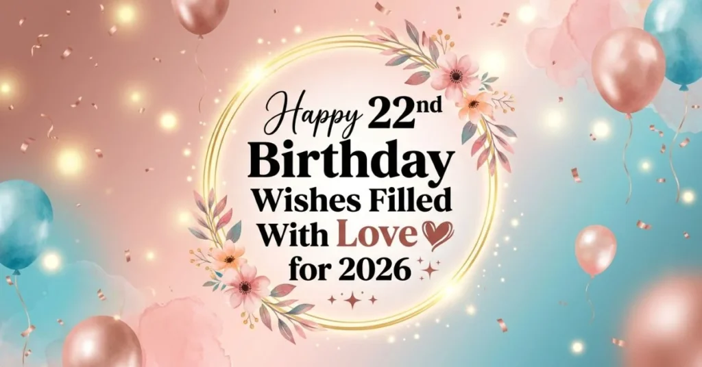 Happy 22nd Birthday Wishes Filled With Love for 2026 