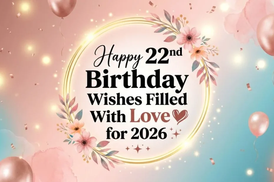 Happy 22nd Birthday Wishes Filled With Love for 2026Â 10 Happy 22nd Birthday Wishes Filled With Love for 2026Â