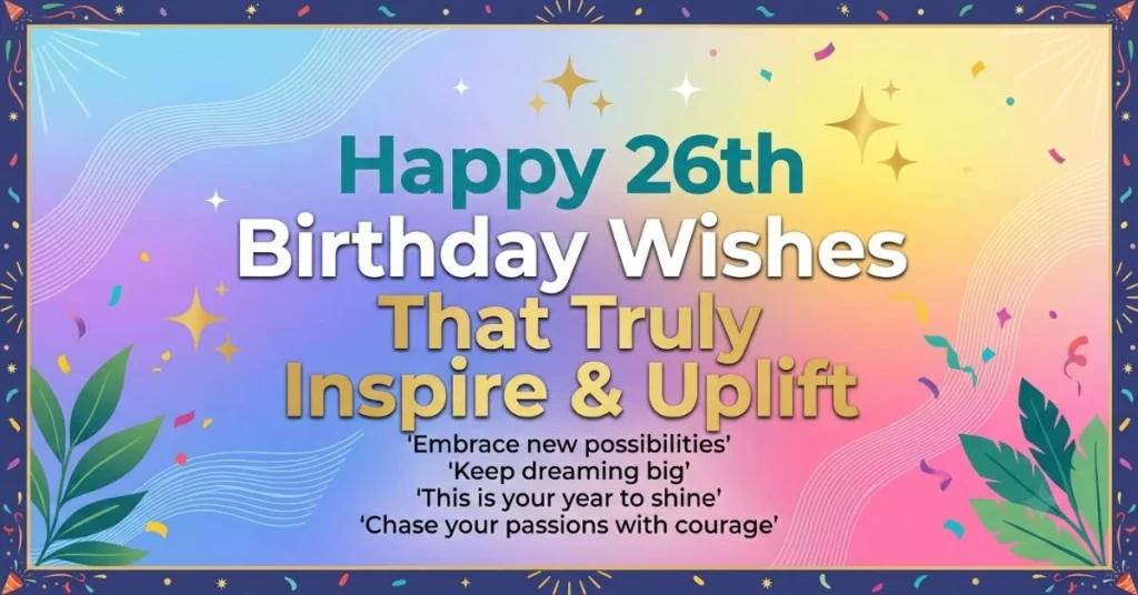 Happy 26th Birthday Wishes That Truly Inspire & Uplift