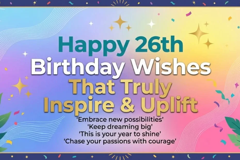 Happy 26th Birthday Wishes That Truly Inspire & Uplift 4 Happy 26th Birthday Wishes That Truly Inspire & Uplift