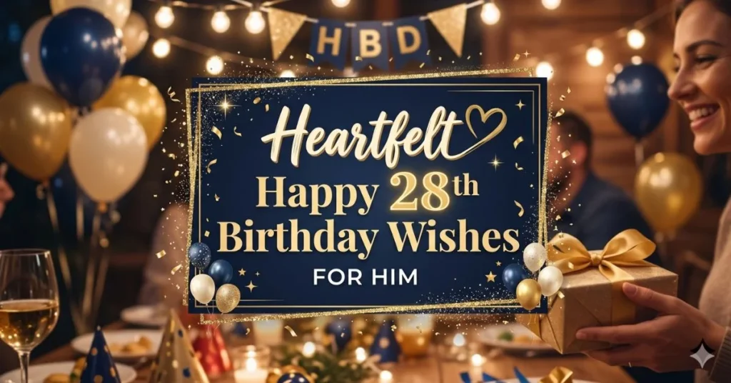 Heartfelt Happy 28th Birthday Wishes for Him