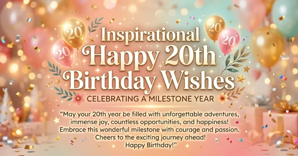 Inspirational Happy 20th Birthday Wishes